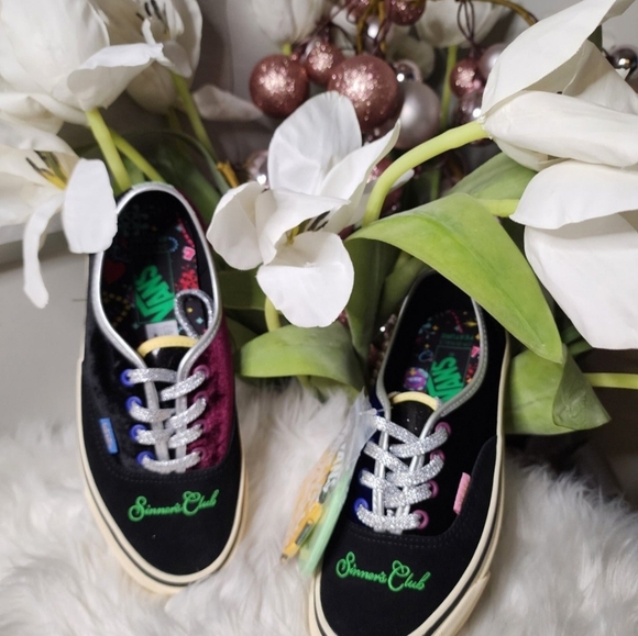 Vans Vault Sinner's Club OG Authentic LX Black Transparent Yellow  Women's7.5 - Picture 1 of 11